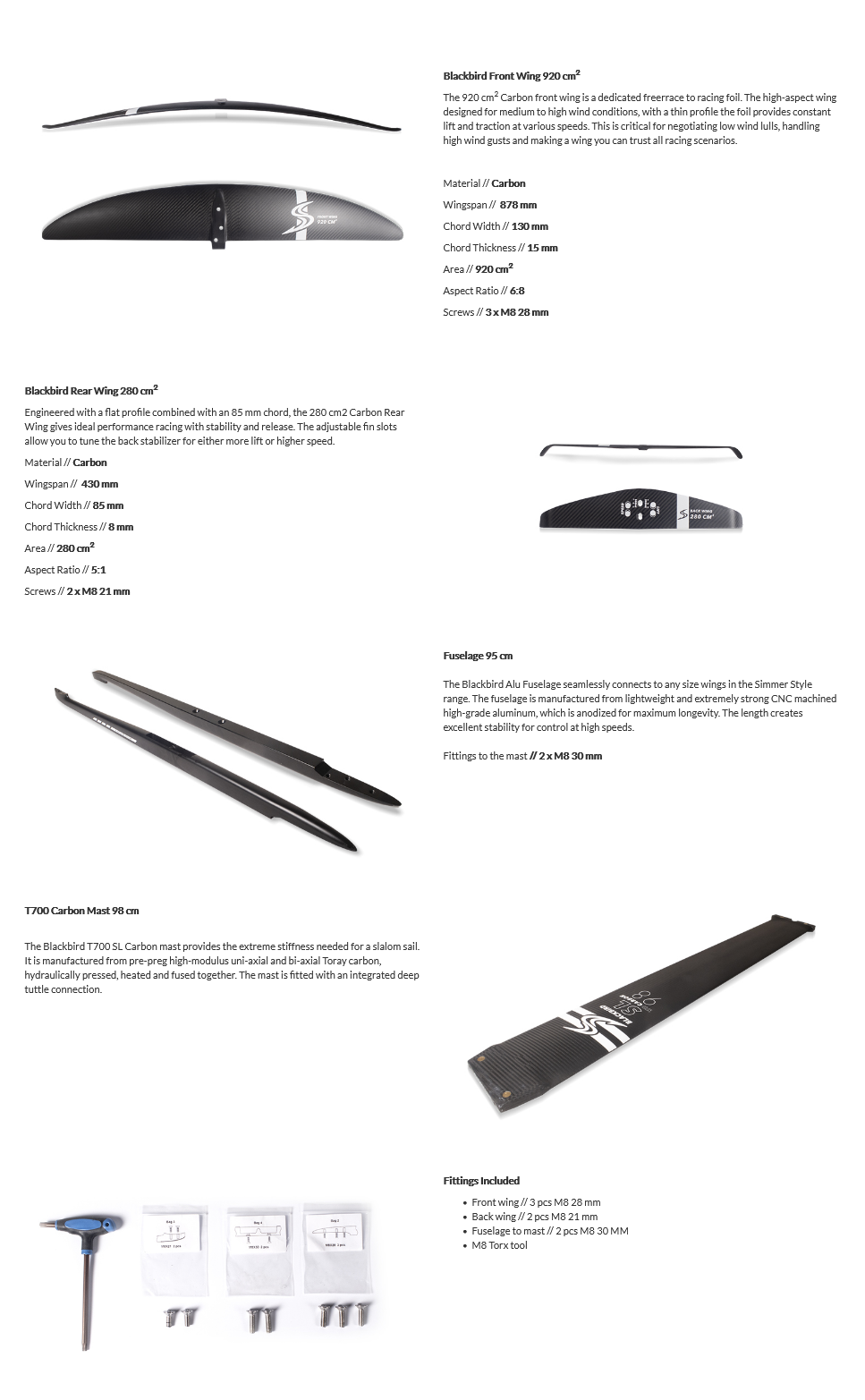 Simmer Style BlackBird SL- Complete Foil - Loopee Windsurfing